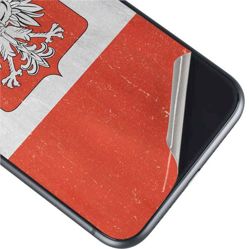 Poland Flag Distressed iPhone 11 Skin