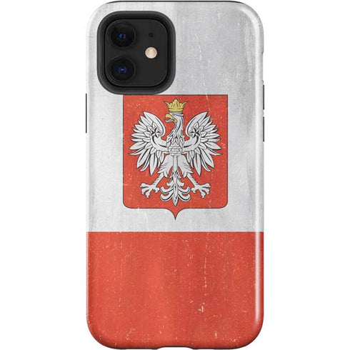 Poland Flag Distressed iPhone 12 Impact Case
