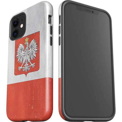 Poland Flag Distressed iPhone 12 Impact Case