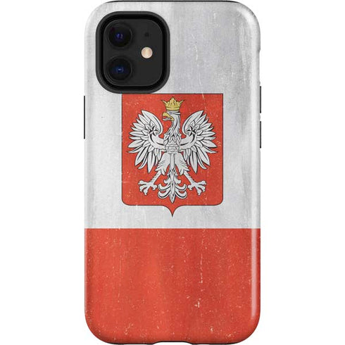 Poland Flag Distressed iPhone 12 Mini Impact Case