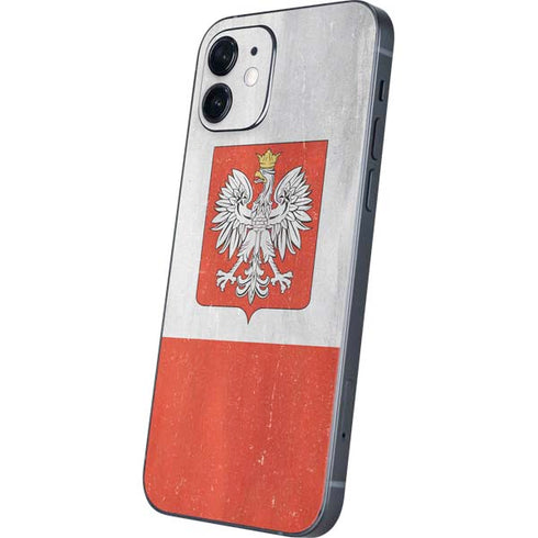 Poland Flag Distressed iPhone 12 Mini Skin