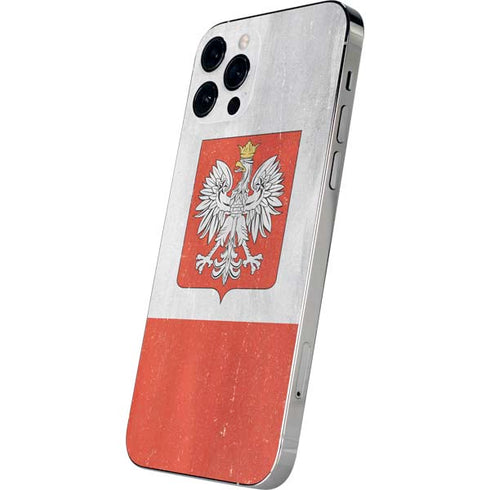 Poland Flag Distressed iPhone 12 Pro Max Skin