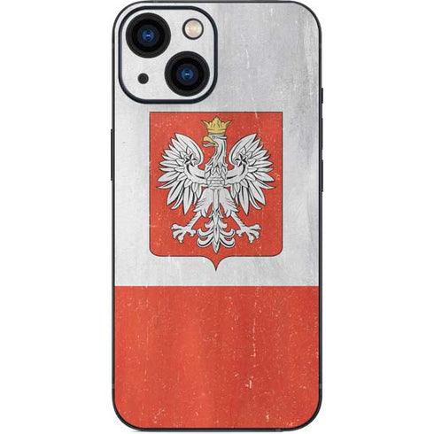 Poland Flag Distressed iPhone 13 Mini Skin