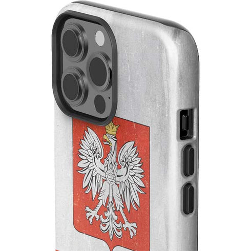 Poland Flag Distressed iPhone 13 Pro Max Impact Case