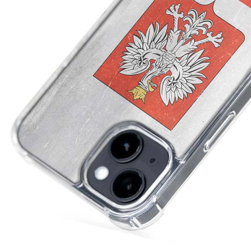 Poland Flag Distressed iPhone 15 MagSafe Case