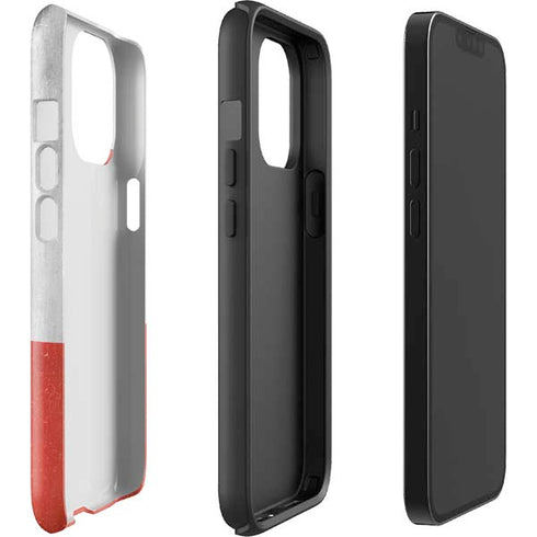 Poland Flag Distressed iPhone 15 Pro Max Impact Case