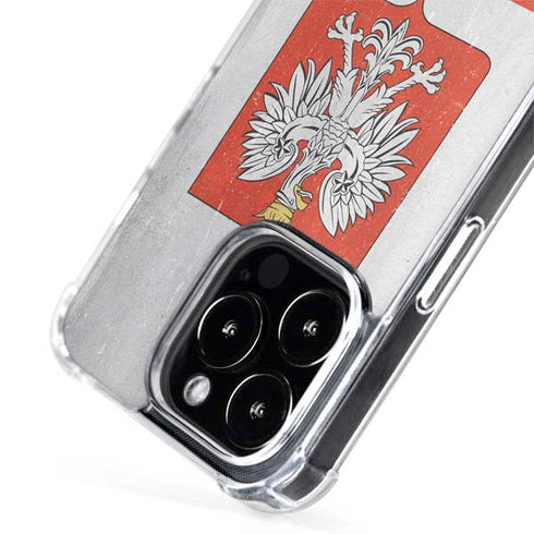 Poland Flag Distressed iPhone 15 Pro Max MagSafe Case