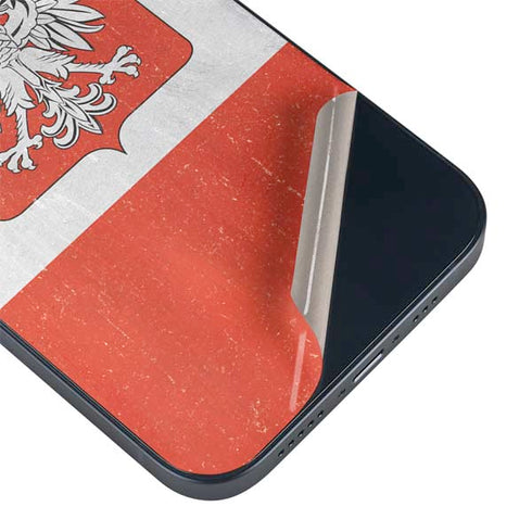 Poland Flag Distressed iPhone 14 Skin
