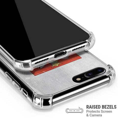 Poland Flag Distressed iPhone 7/8 Plus Clear Case