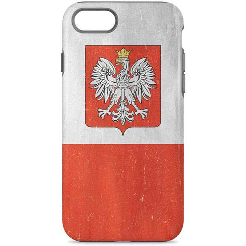 Poland Flag Distressed iPhone 8 Pro Case
