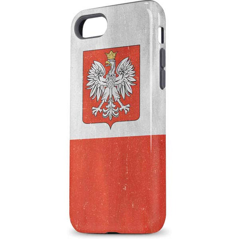Poland Flag Distressed iPhone 8 Pro Case