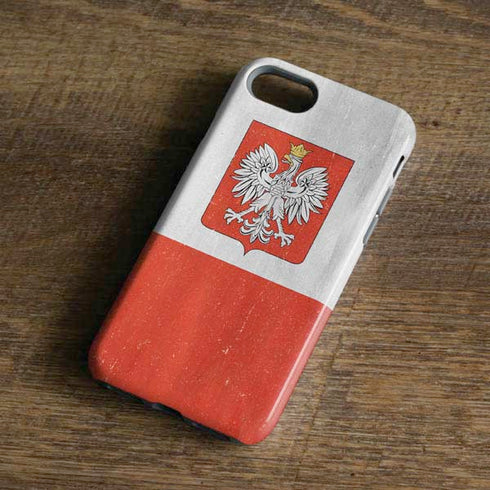 Poland Flag Distressed iPhone 8 Pro Case
