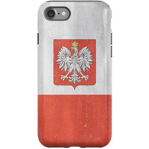 Poland Flag Distressed iPhone SE (2nd & 3rd Gen) Pro Case