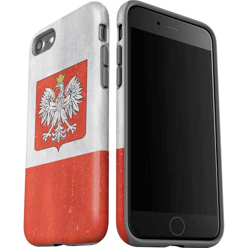 Poland Flag Distressed iPhone SE (2nd & 3rd Gen) Pro Case