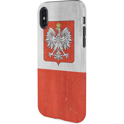 Poland Flag Distressed iPhone X Pro Case