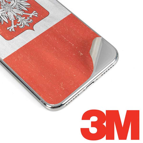 Poland Flag Distressed iPhone XR Skin