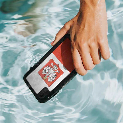 Poland Flag Distressed iPhone XR Waterproof Case