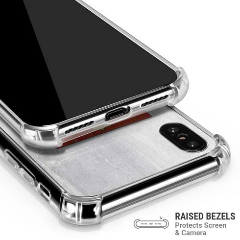 Poland Flag Distressed iPhone XS Max Clear Case