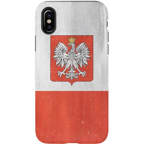 Poland Flag Distressed iPhone XS Pro Case