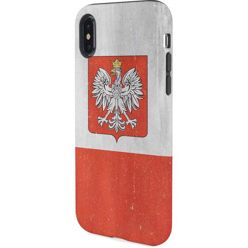 Poland Flag Distressed iPhone XS Pro Case