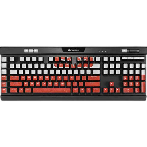 Poland Flag Distressed K95 RGB PLATINUM Mechanical Gaming Keyboard Skin