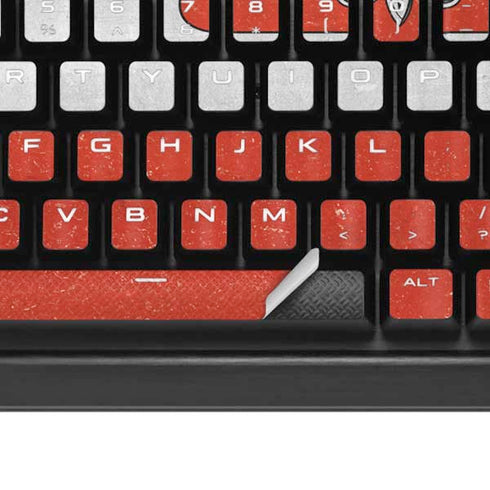 Poland Flag Distressed K95 RGB PLATINUM Mechanical Gaming Keyboard Skin