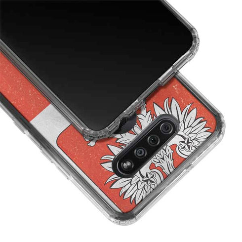Poland Flag Distressed LG K51/Q51 Clear Case