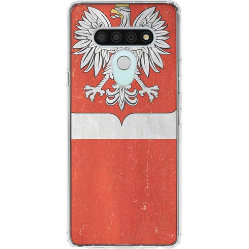 Poland Flag Distressed LG Stylo 6 Clear Case