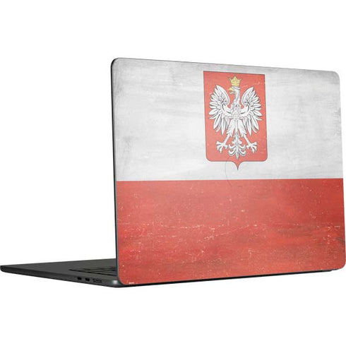 Poland Flag Distressed MacBook Air 15 in (2023) Skin