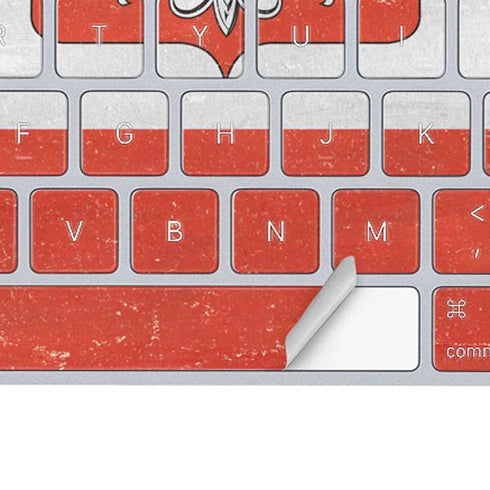 Poland Flag Distressed Magic Keyboard Skin