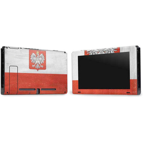 Poland Flag Distressed Nintendo Switch Bundle Skin