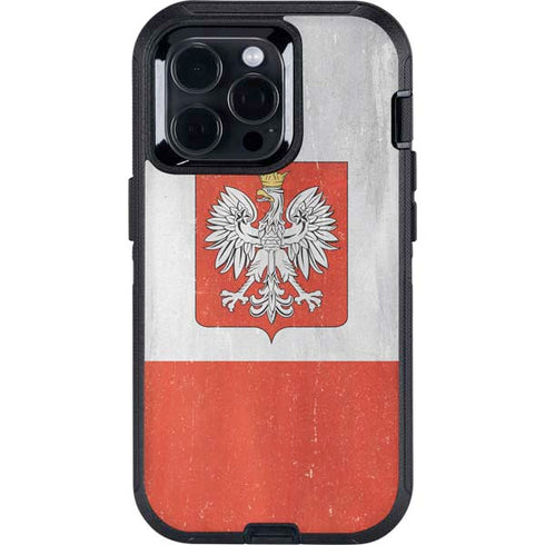 Poland Flag Distressed Otterbox Defender iPhone Skin