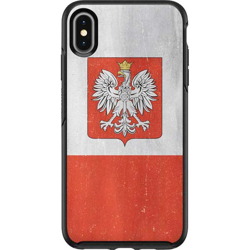 Poland Flag Distressed Otterbox Symmetry iPhone Skin