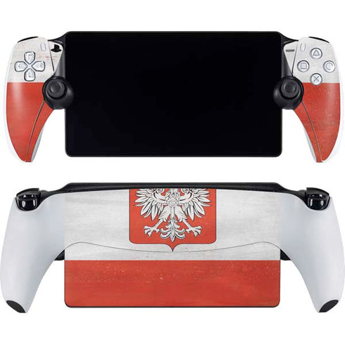 Poland Flag Distressed PlayStation Portal Remote Player Skin