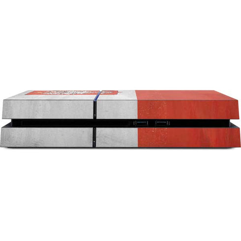 Poland Flag Distressed PS4 Console Skin