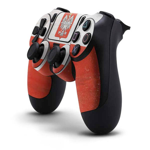 Poland Flag Distressed PS4 Controller Skin