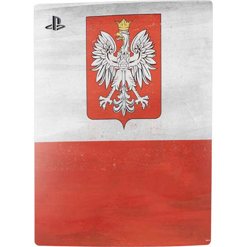 Poland Flag Distressed PS5 Digital Edition Bundle Skin