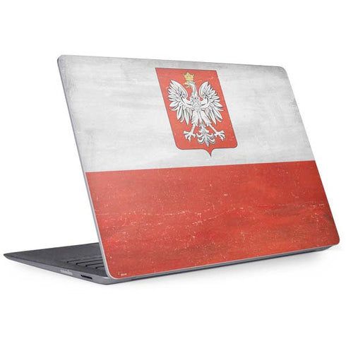 Poland Flag Distressed Surface Laptop 2 Skin