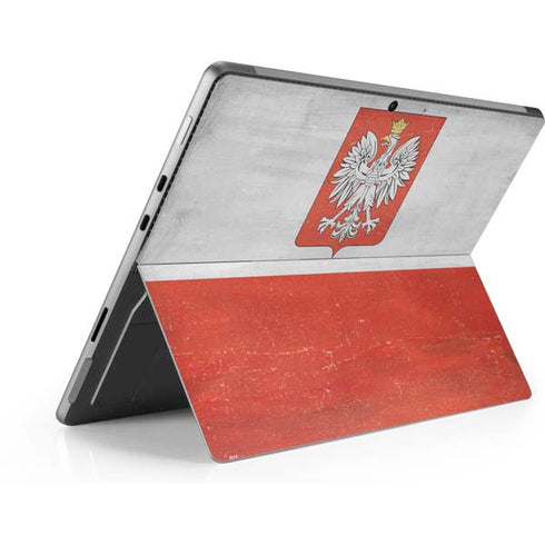 Poland Flag Distressed Surface Pro 9 Skin