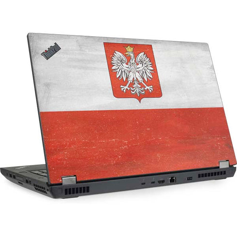 Poland Flag Distressed Lenovo ThinkPad Skin