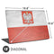Poland Flag Distressed Universal Laptop 18in (14.6 x 10.6in) Skin