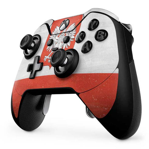 Poland Flag Distressed Xbox One Elite Controller Skin