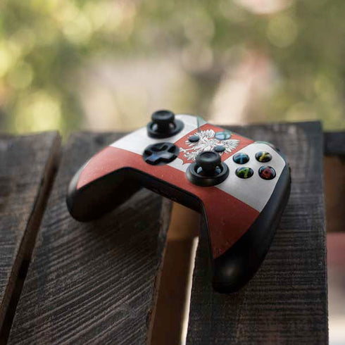 Poland Flag Distressed Xbox One S Controller Skin