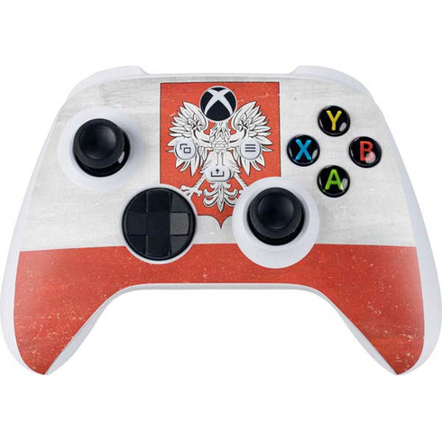 Poland Flag Distressed Xbox Series S Controller Skin