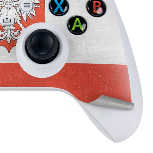 Poland Flag Distressed Xbox Series S Controller Skin