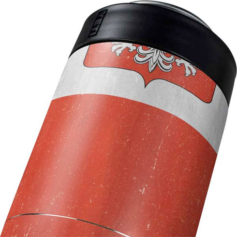 Poland Flag Distressed Yeti Colster Can Insulator Skin