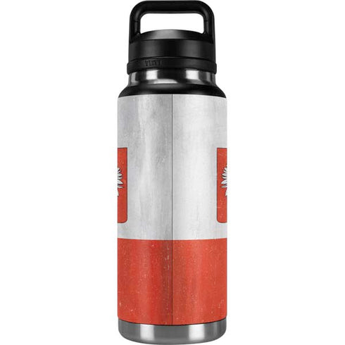 Poland Flag Distressed YETI Rambler 36oz Bottle Skin
