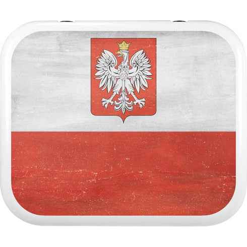 Poland Flag Distressed YETI Roadie 24 Hard Cooler Skin