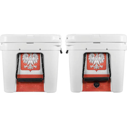 Poland Flag Distressed YETI Tundra 65 Hard Cooler Skin