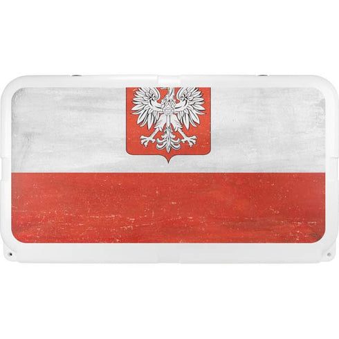Poland Flag Distressed YETI Tundra 75 Hard Cooler Skin